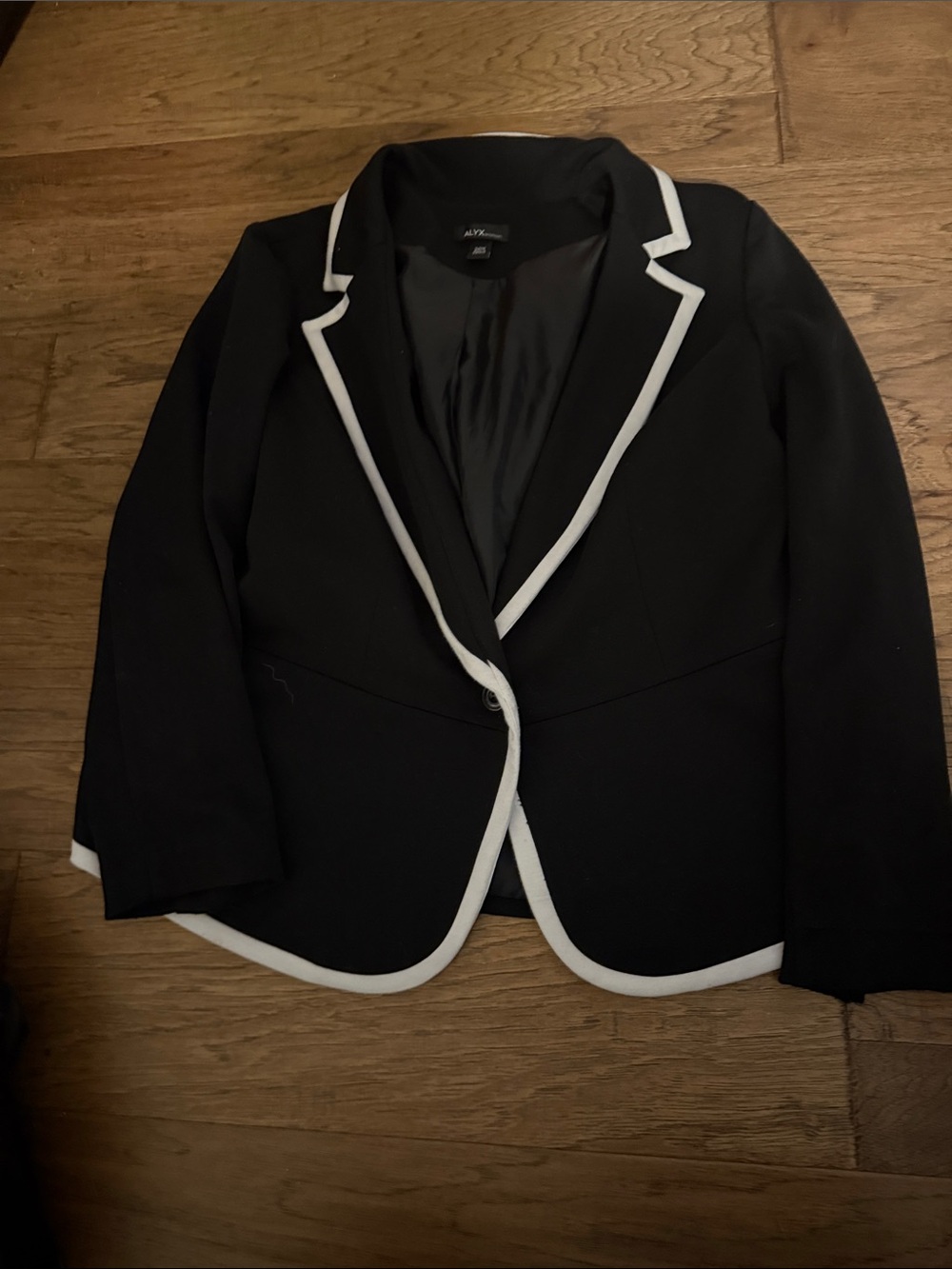 A/X Armani Exchange Black Blazer with White Trim
